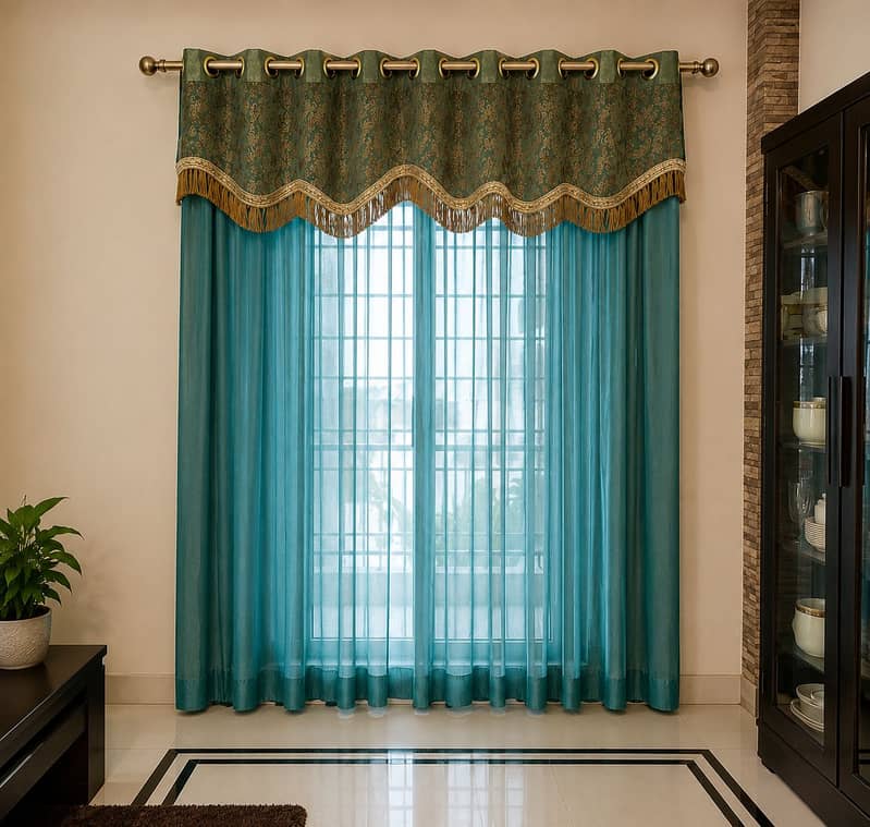 Double layer curtains (8’4 ft length) 0
