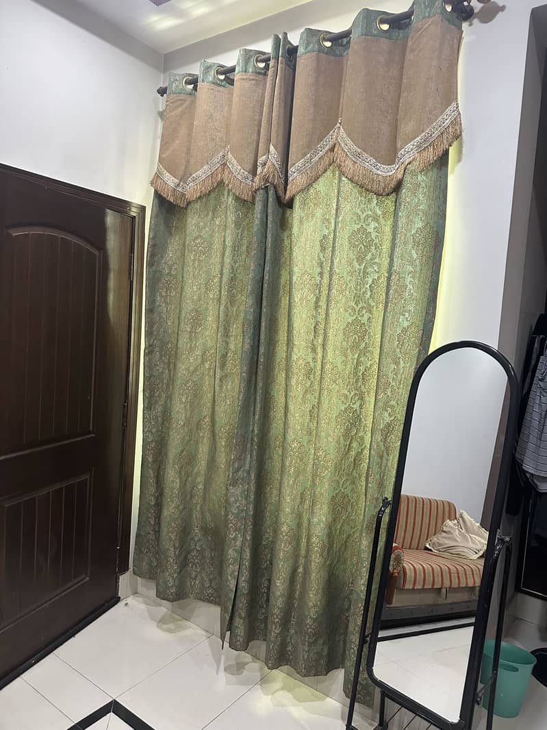 Double layer curtains (8’4 ft length) 1