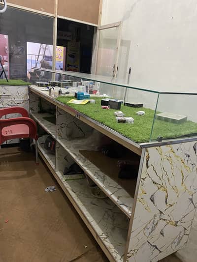 Brand new condition counter with glass