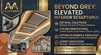 ceiling & drywall partition services in Islamabad