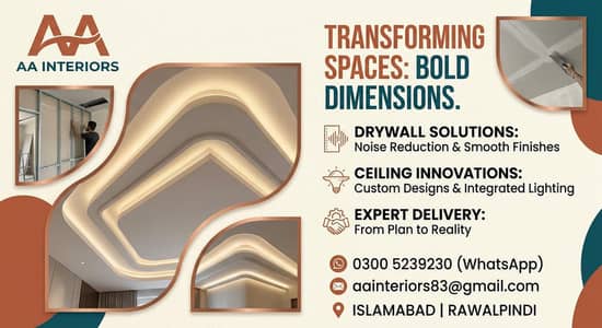 Home & Office False Ceiling and Partition , Flooring ,Wall Finishing