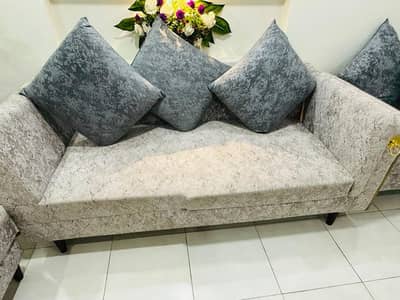 L shaped sofa with mini dining