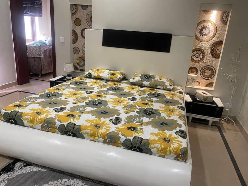 Bed and side table and mirror 2