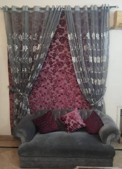 6 Seater Sofa Set with Curtains & Blinds