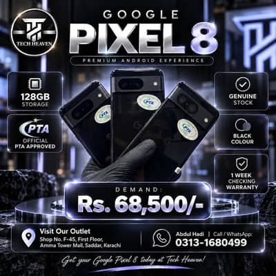 Google Pixel 8 128 GB Official PTA Approved Pixel 8 Limited Stock