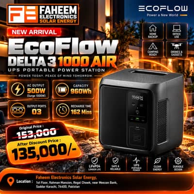 EcoFlow DELTA 3 1000 Air Portable Power Station UPS