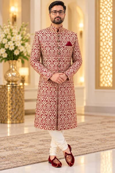 Elegant Sherwani and Khussa for Sale