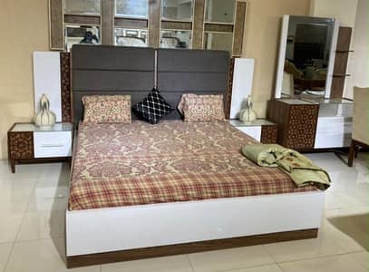 Double Bedset with side tables and dressing table mirror