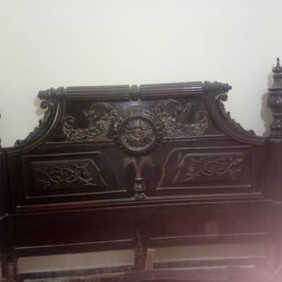 Wooden full size bed