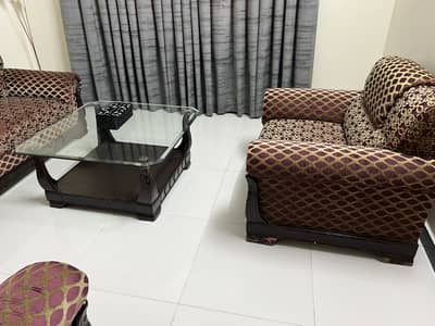 5 seater sofa set with center table for sale
