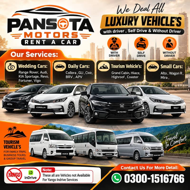 Rent A Car ,Car Rental ,One Way Drop, GLI , Collora ,Alto , Self Drive ...