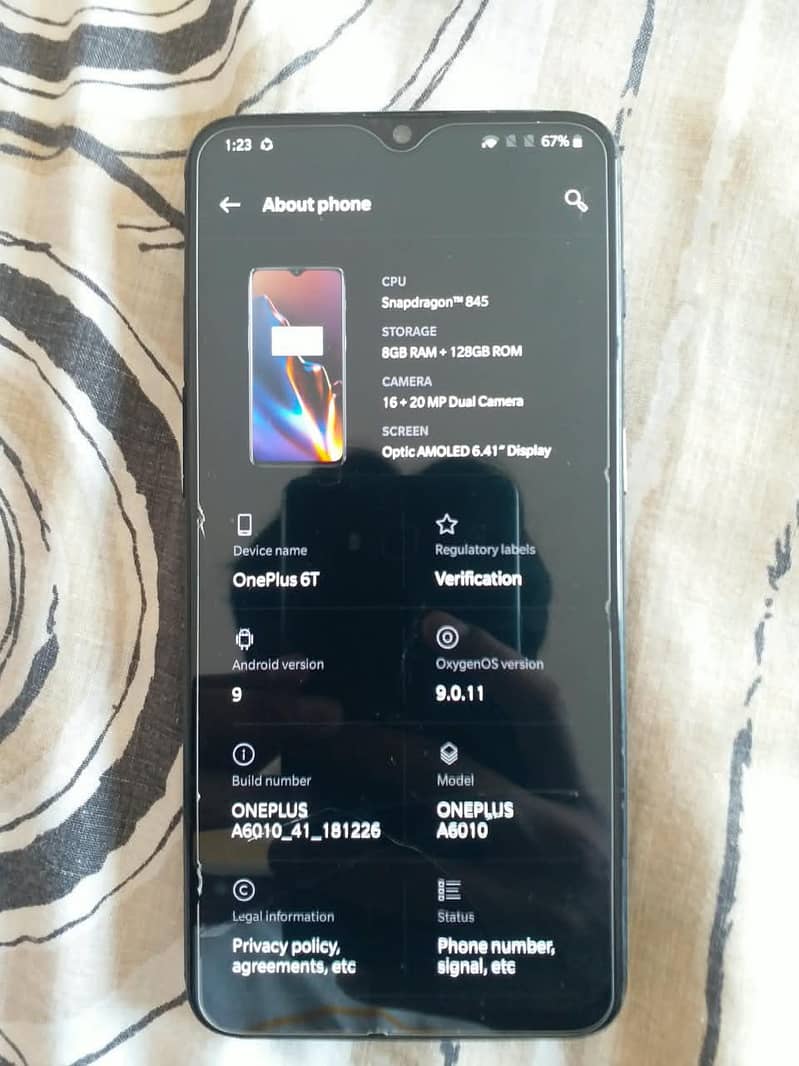 One Plus 6T 0