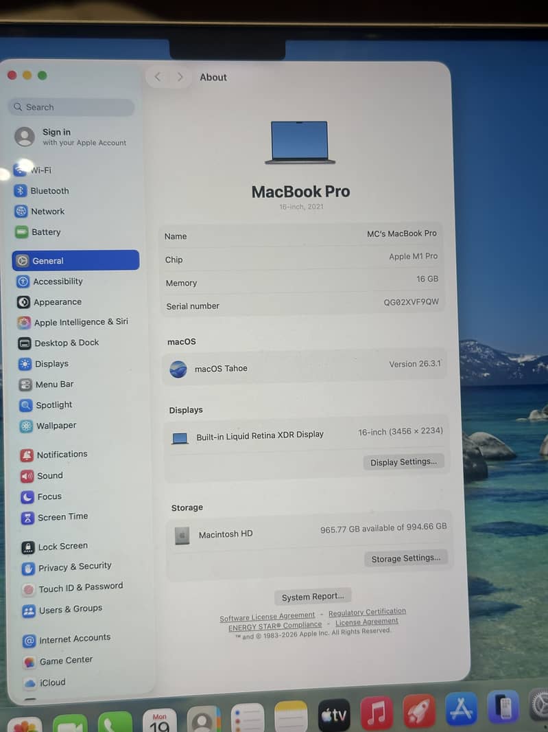 MacBook Pro 16-inch 2021 | M1 Pro | 16GB RAM | 1TB SSD | 88% Battery ...