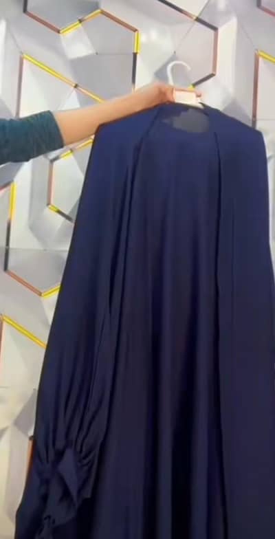 tie kaftan abaya in navy blue colour