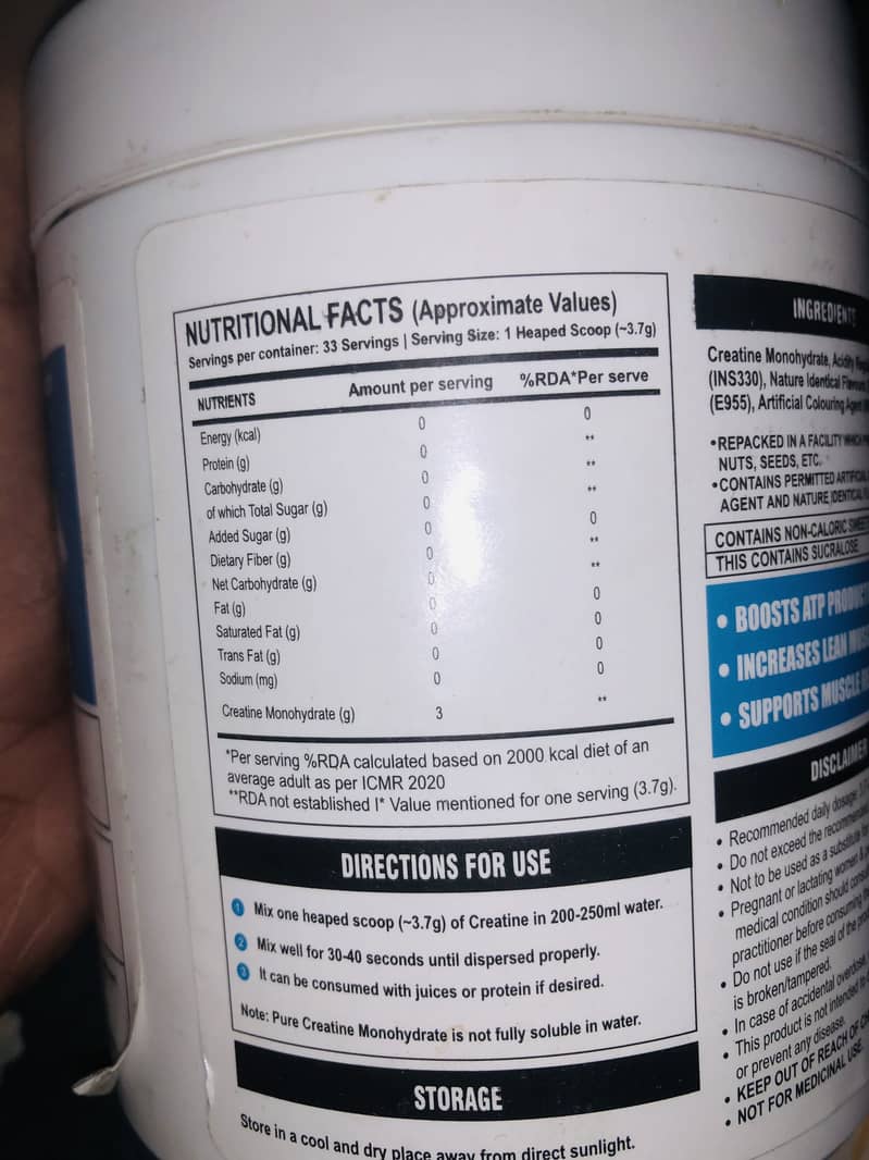 Micronized creatine monohydrate 2