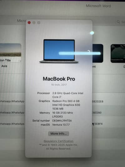 Apple MacBook Pro 15-inch 2017 | Core i7 | 16GB RAM | 4GB Graphics