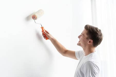 Painter Distempering of House Walls