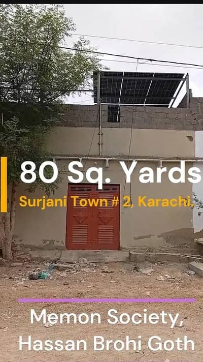 Corner House for sale 80 sq. yards