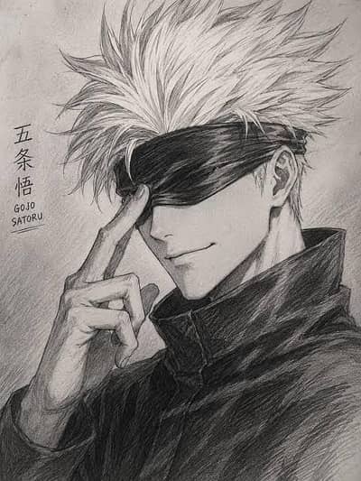 saturo gojo drawing