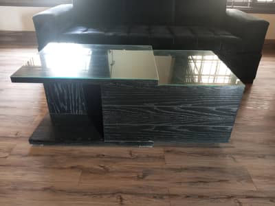 Brand New 3 Seater Black Sofa set (Stock Condition) + Coffee table