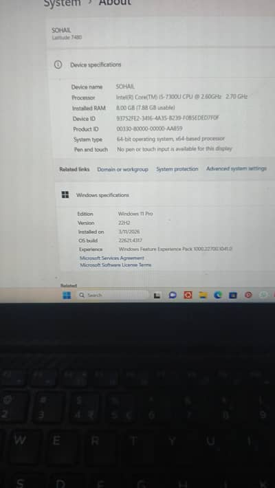 Dell 7480 i5 7gen 8gb ram