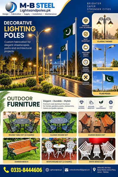 Stadium lights ,High mast , Cctv & Wapda Poles