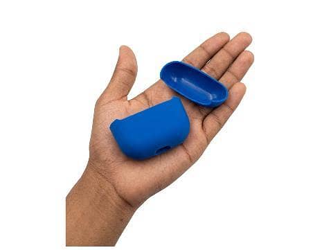 Premium Soft Silicone Protective Case Cover for  Wireless Earbuds - Shockproof & Dustproof Wireless Charging Case Skin (Blue) - 1 Pcs R6018