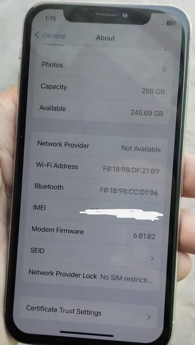 Apple iPhone X 256GB PTA aprvd with cable only