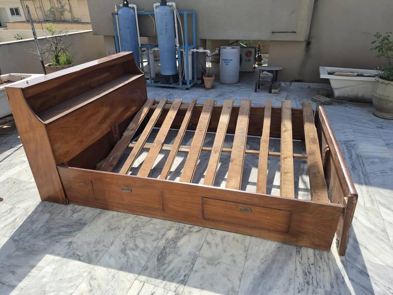Bed Set with Drawer Table 7