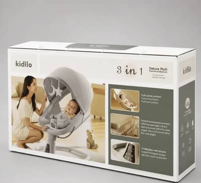 Kidilo 3 in 1 Baby Bassinet Grey – Almost New