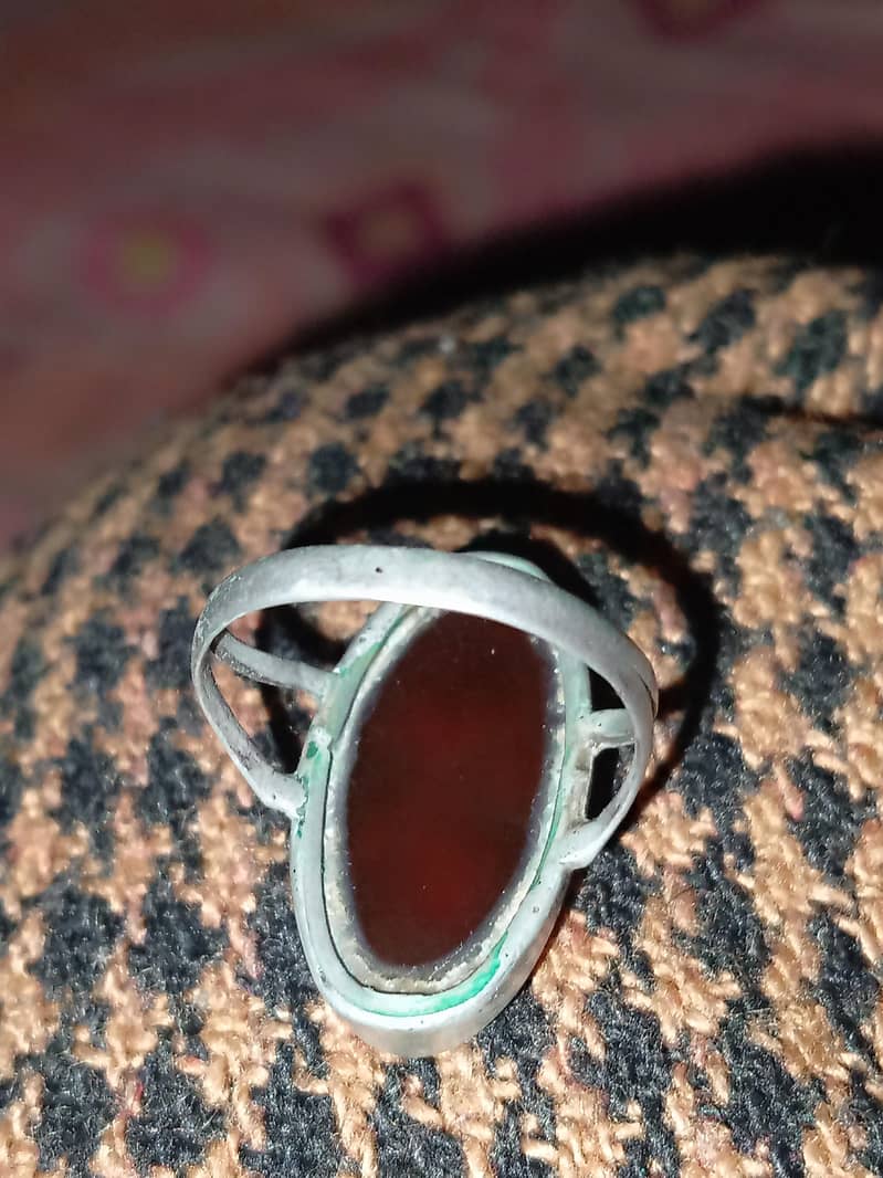 silver ring ,haqeeq moti 2
