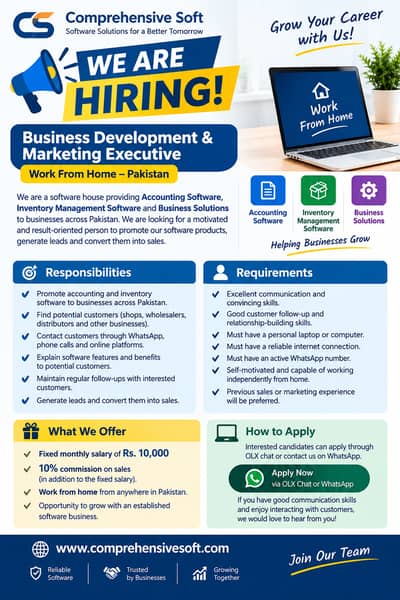 Work From Home for Our Accounting Softwares Promotion