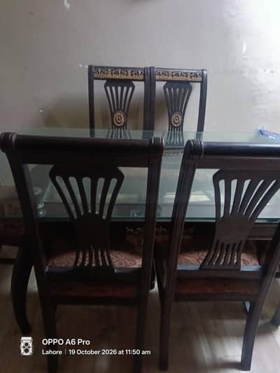 Daining Table with six chair pure wood