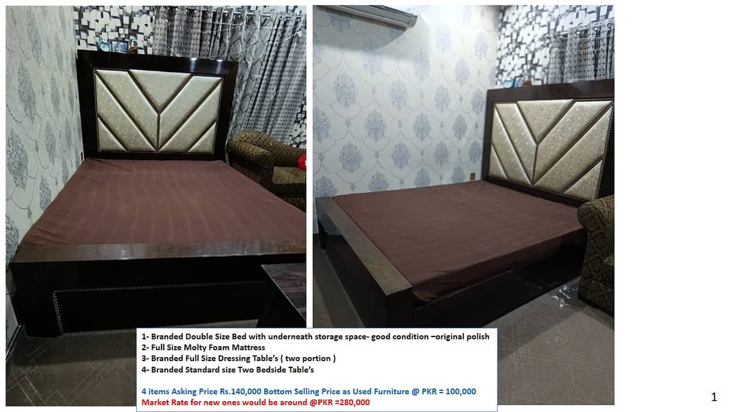 Premium Branded Double Bed Set 0
