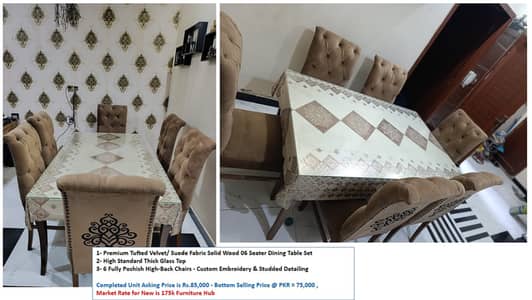 Luxury 6-Seater Dining Table Set