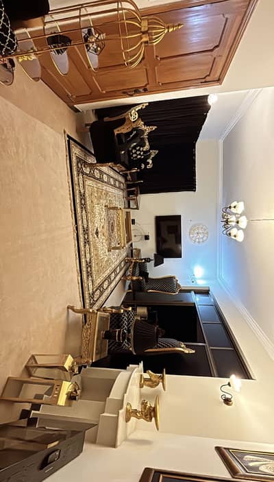 Black and gold velvet furniture