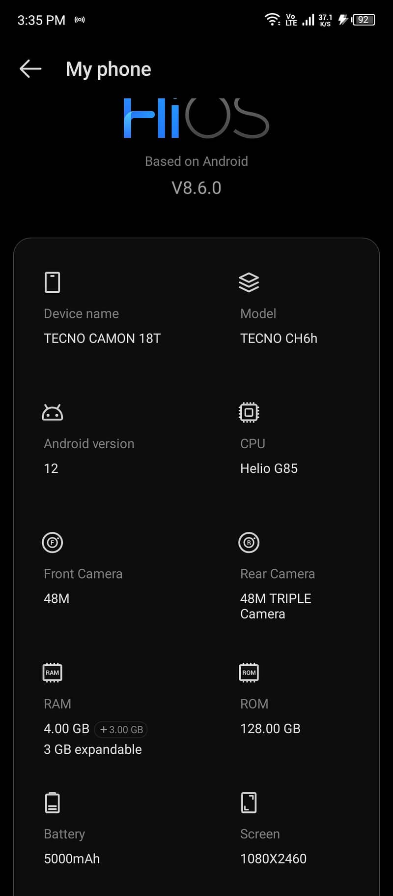 Tecno CAMON 18T 1
