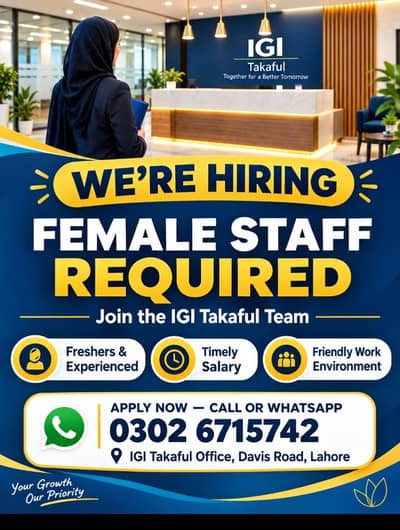 Office work KY liay female ki need h
