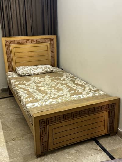 Single bed with side table for sale/ single bed/ one side table