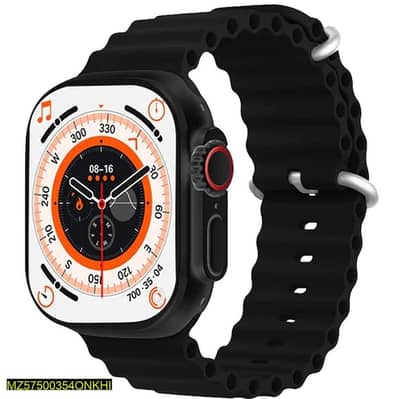 Smartwatch T800 Ultra Series 8 Black Orange Rubber Strap