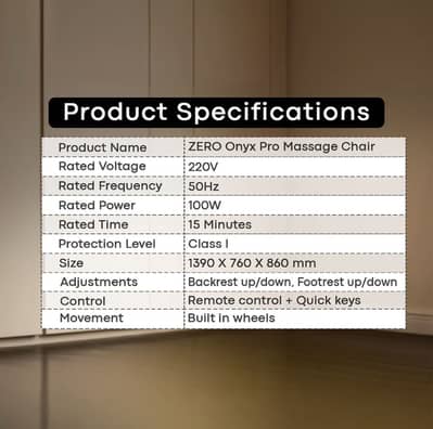 Zero Massage Chair ONYX PRO Full Body Massager