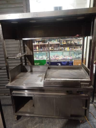 burger and shawarma counter