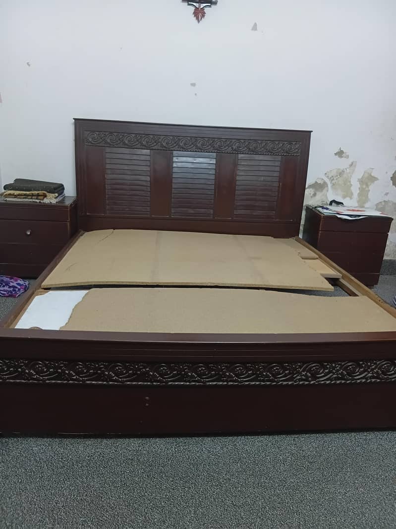 bed and side table 0