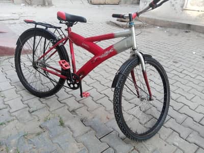 Red & Silver Bicycle for Sale