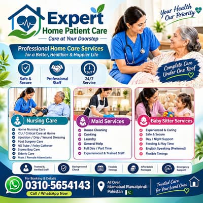 Home Nursing & Patient Care Services – Islamabad & Rawalpindi