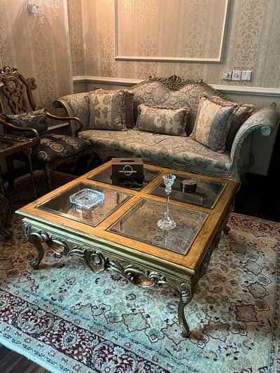 Center table , gold Table , Luxury table , table with glass top