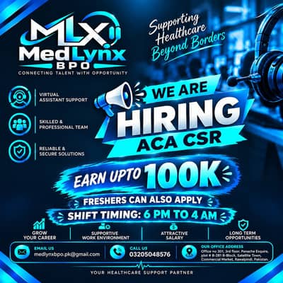 ACA Self Verifiers || Call Center job || Rawalpindi.