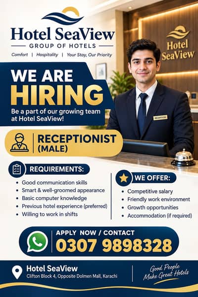 Job offers for hotel receptionist