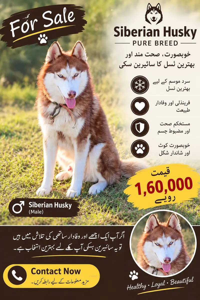  SIBERIAN HUSKY FOR SALE   Breed: Siberian Husky — photo 2