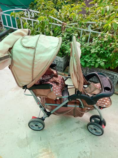 Baby stroller twin pram cot